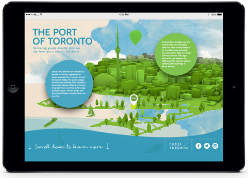 PortsToronto Interactive Map Tablet